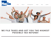 Tablet Screenshot of maxtaxagency.com